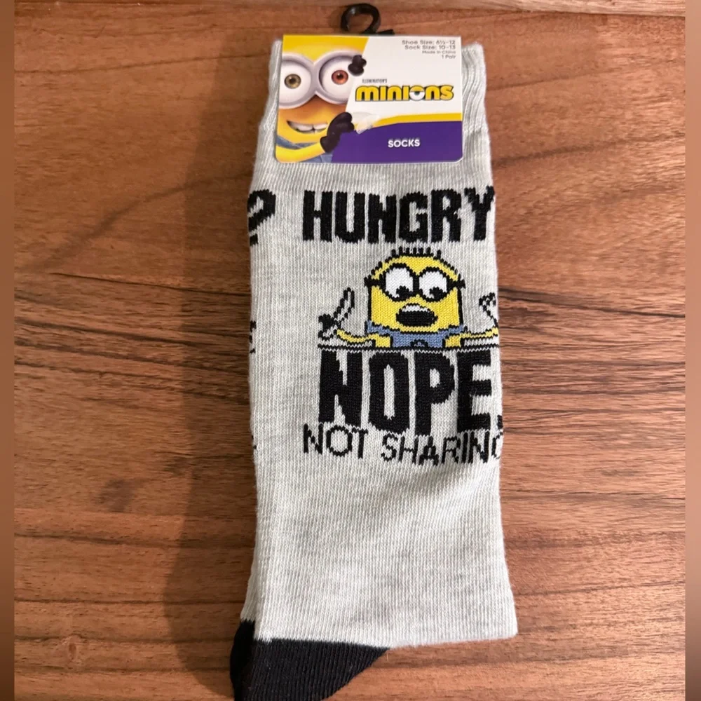 Despicable Me MINIONS Novelty Crew Socks | 2-Pairs | NWT‎